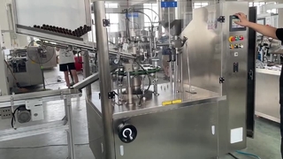 Metalltubenfüllmaschine mit Kartonierer