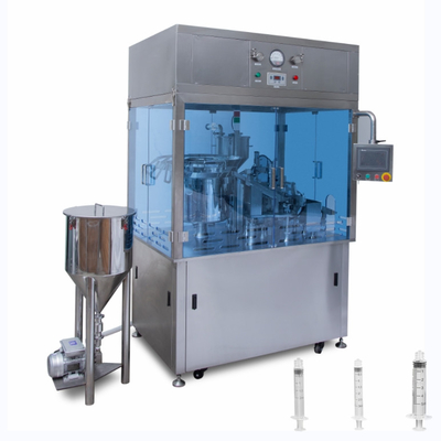 Fortgeschrittene automatische Einweg-Plastikspritze-Füll- und -Kappenmaschine für Gel und Creme