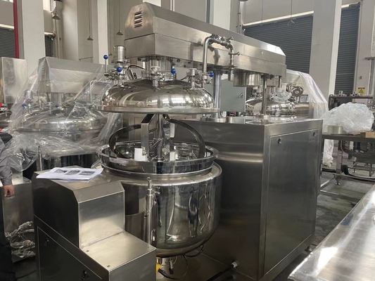 304/316L Mischtank Vakuumflüssigkeit Emulgations-Homogenisierbehälter mit elektrischer Heizung Körperlotion Gesichtscreme Herstellung Maschine