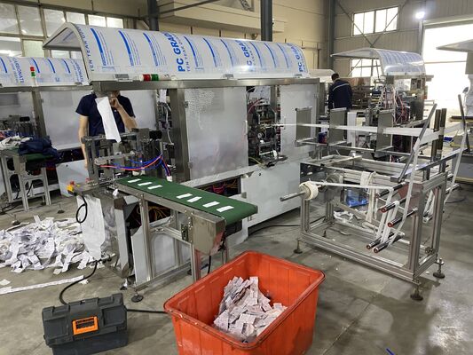 Hochgeschwindigkeitsmaschine zur Einfachverpackung mit Nassewischmaschine mit vierseitiger Versiegelung